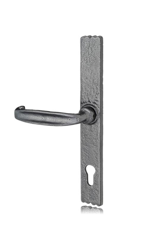 Cast Wrought Iron Pewter Lever Door Handle